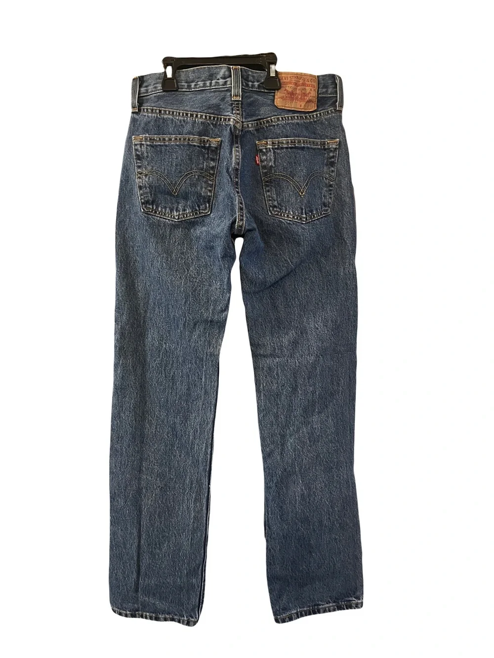 Levi's Men's Dark Wash Straight Leg Button Fly  5 Pocket Jeans 29x32